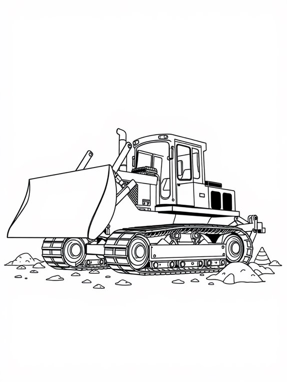 bulldozer coloring activity page