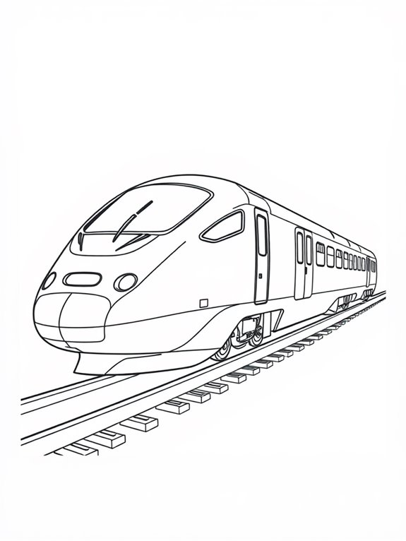 bullet train coloring page