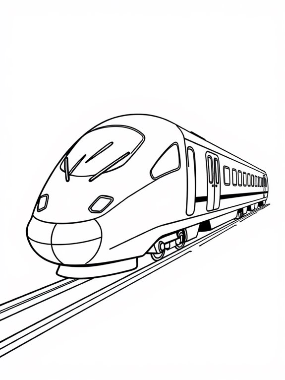 bullet train coloring page