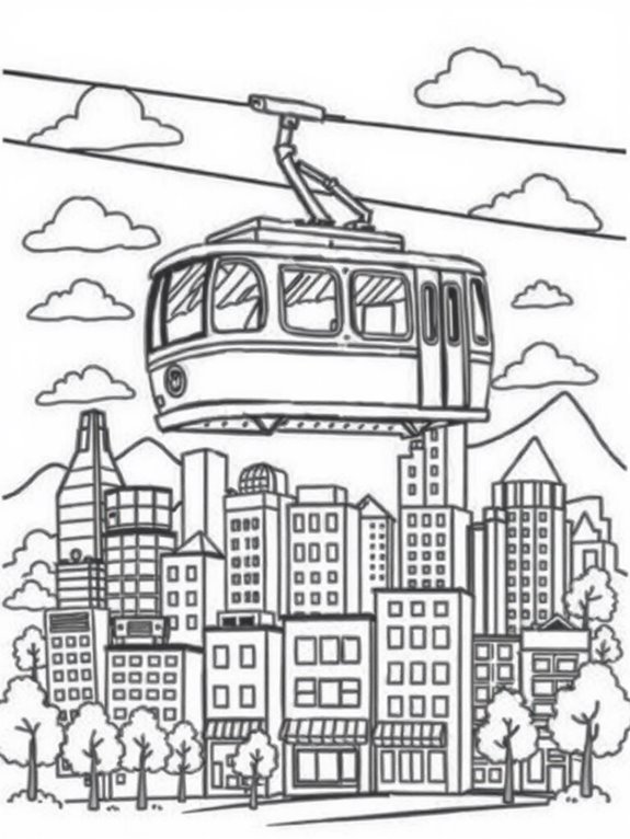 cable car city skyline