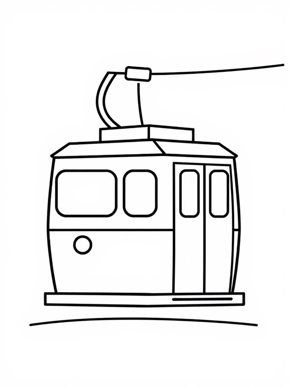 cable car coloring activity