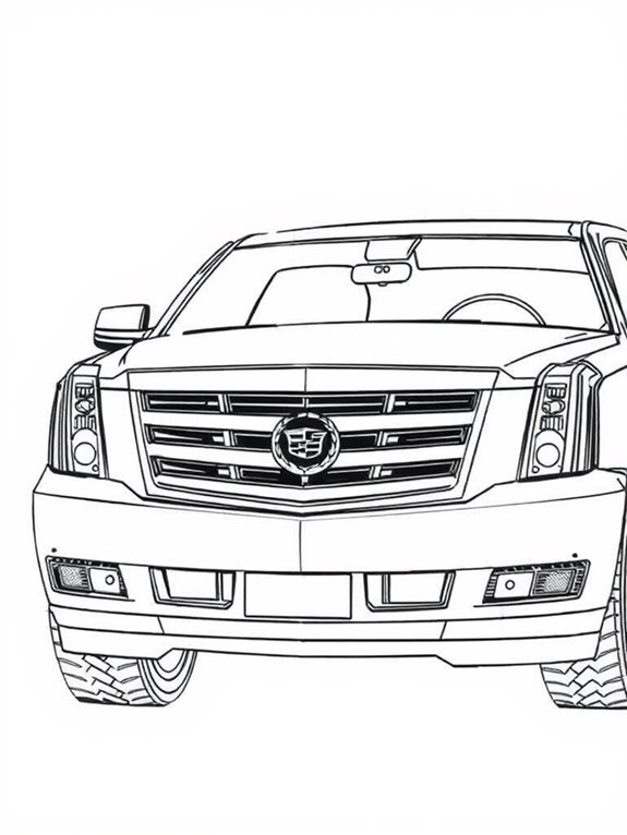 cadillac escalade coloring page