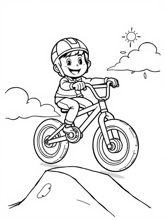 cartoon bmx bike coloring