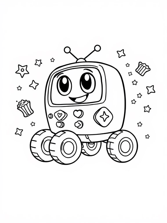 cartoon character coloring page