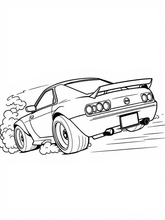 cartoon drift car illustration