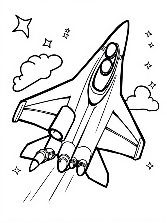 cartoon fighter jet illustration