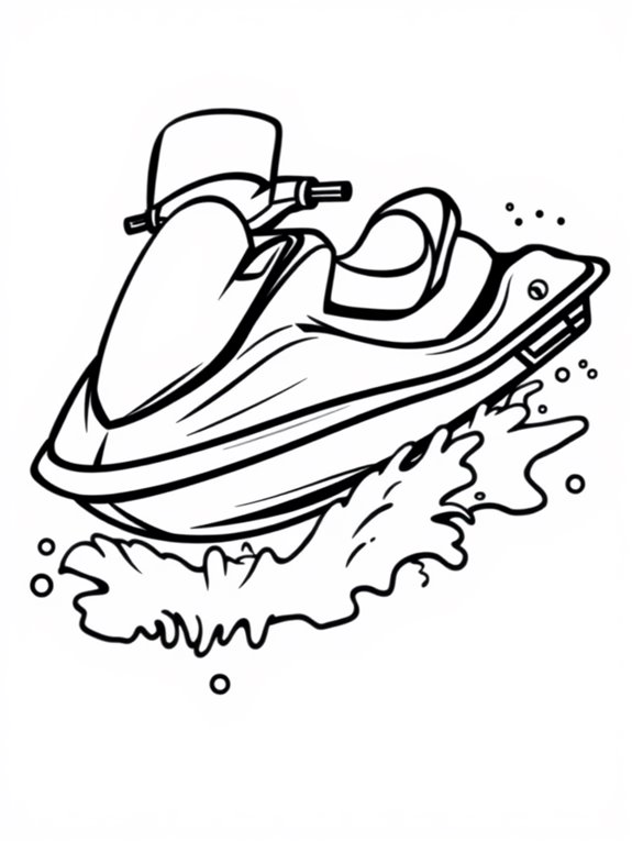 cartoon jet ski illustration