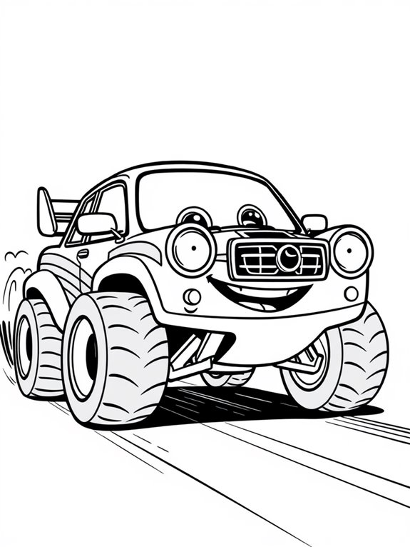 cartoon racing vehicle illustration