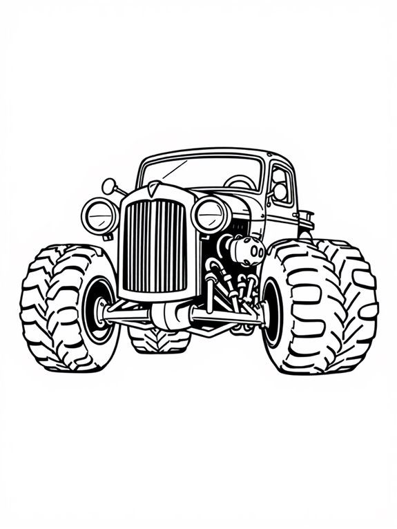 cartoon rat rod design