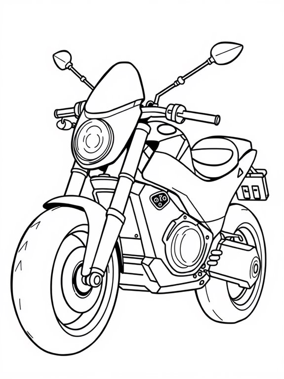 cartoon zero electric motorcycle