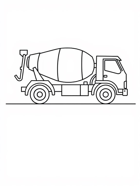 cement mixer truck coloring