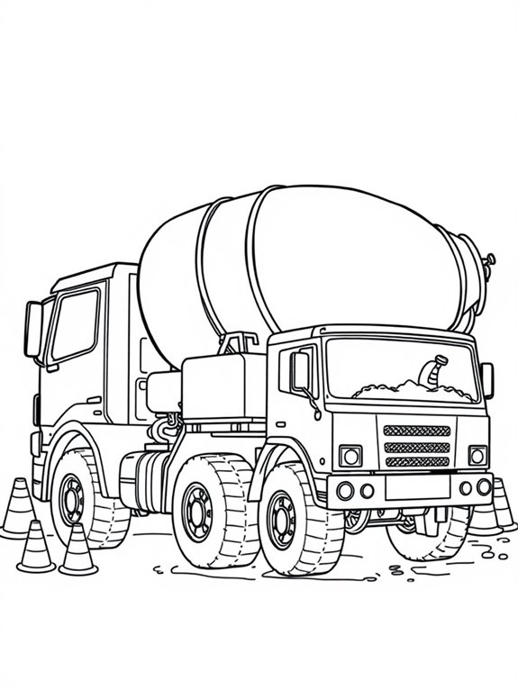 cement mixer truck illustration