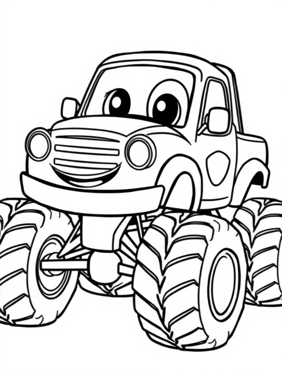 cheerful eyes monster truck