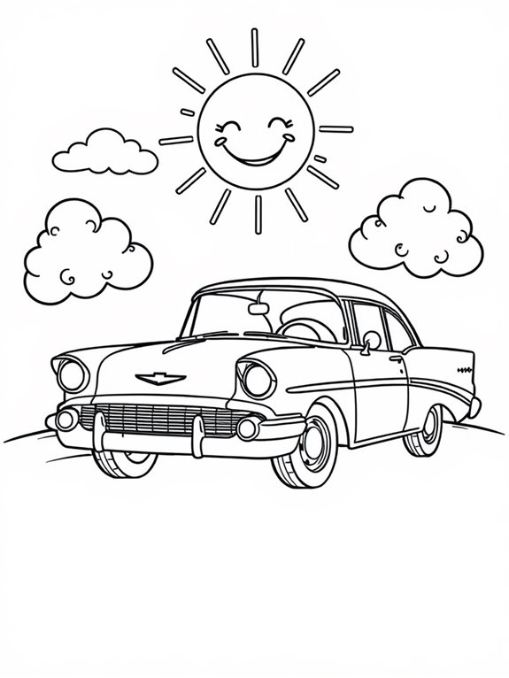 chevrolet bel air coloring page