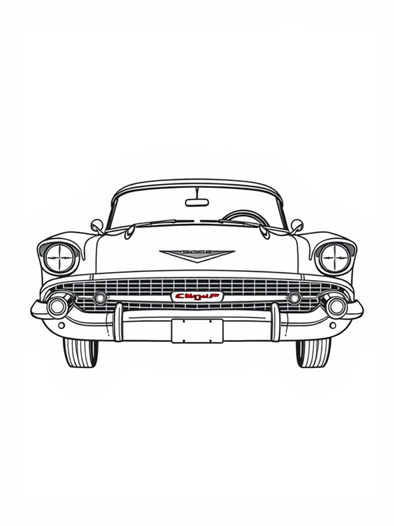 chevrolet bel air coloring page