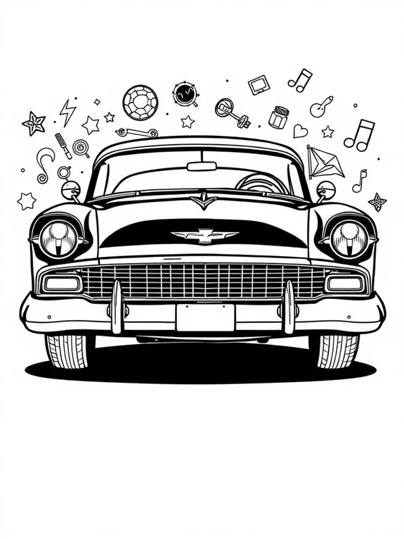 chevrolet bel air doodle design