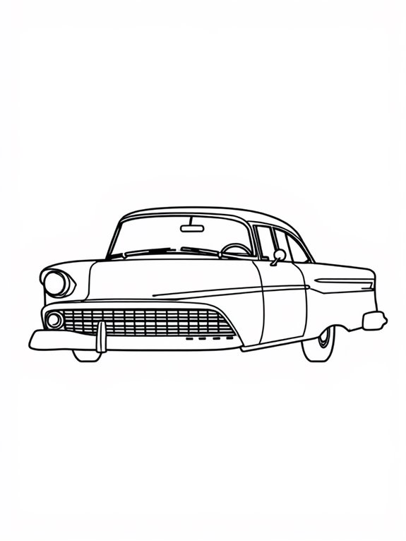 chevrolet bel air outline art