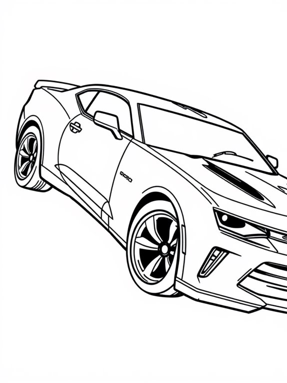 chevrolet camaro coloring page