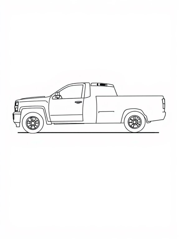 chevrolet silverado coloring page