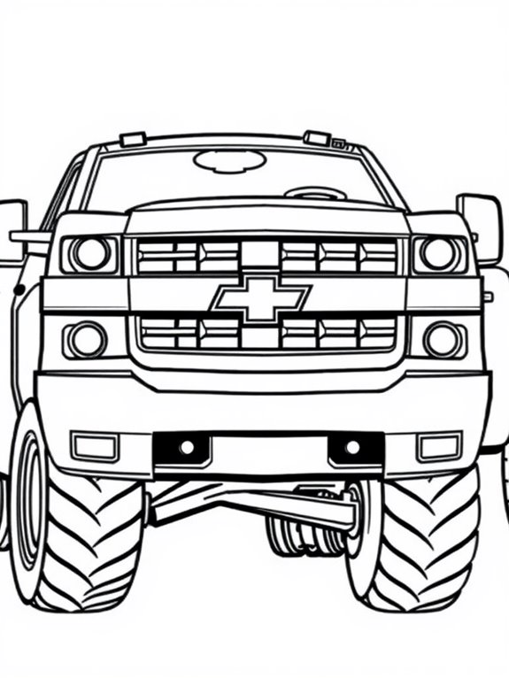 chevrolet silverado coloring page