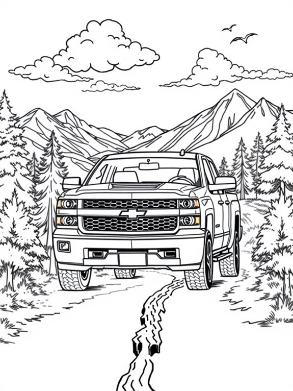 chevrolet silverado nature art