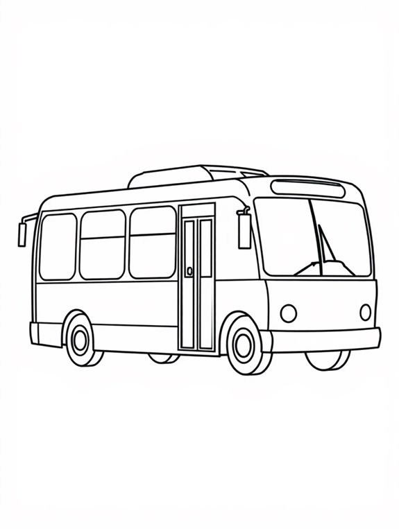 city bus coloring page