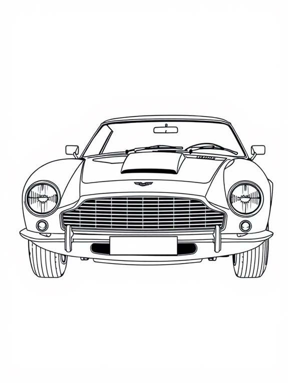 classic aston martin coloring page