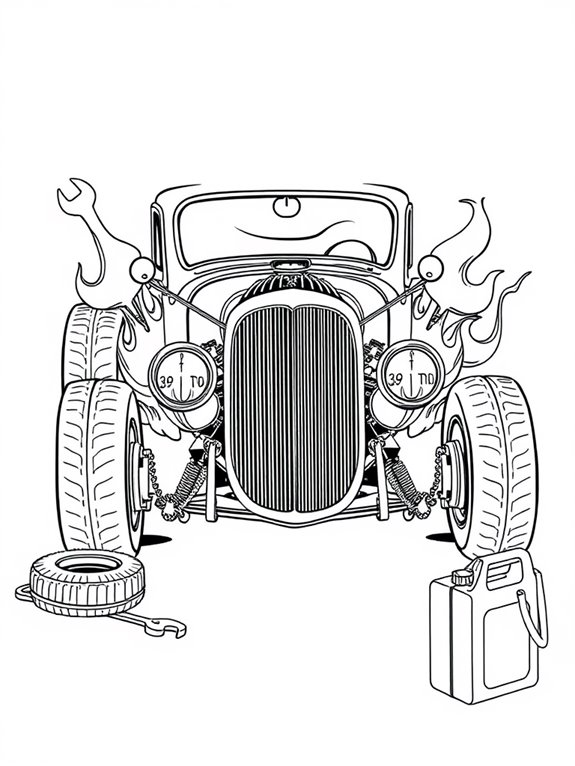 classic car coloring fun