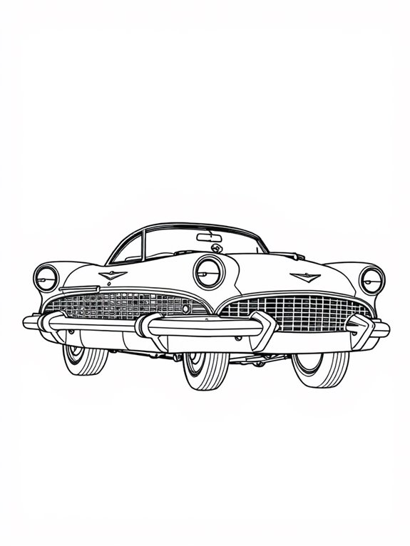 classic car coloring page