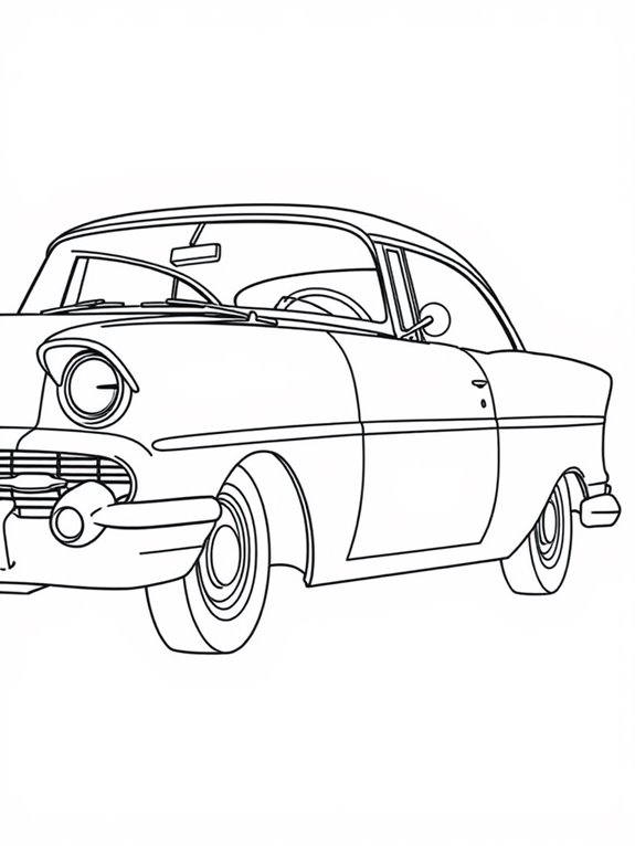 classic car coloring page