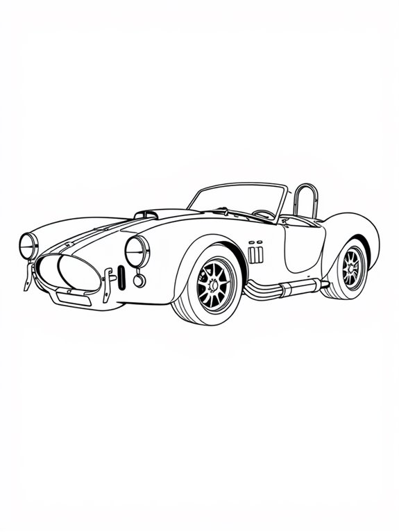 classic car coloring page