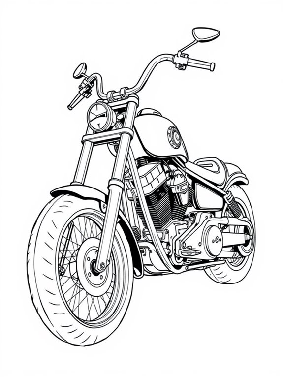 classic chopper motorcycle design