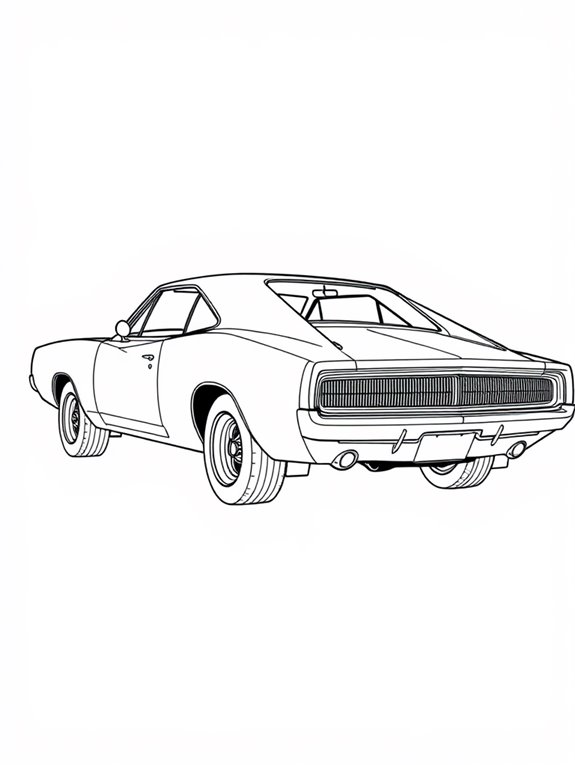 classic dodge charger outline