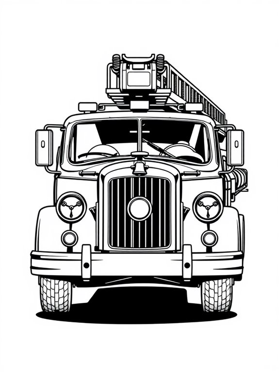 classic fire truck illustration