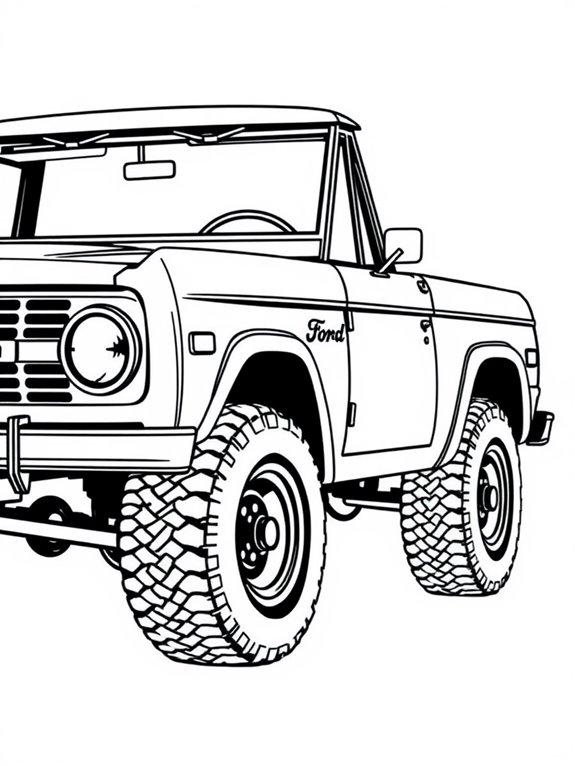 classic ford bronco coloring