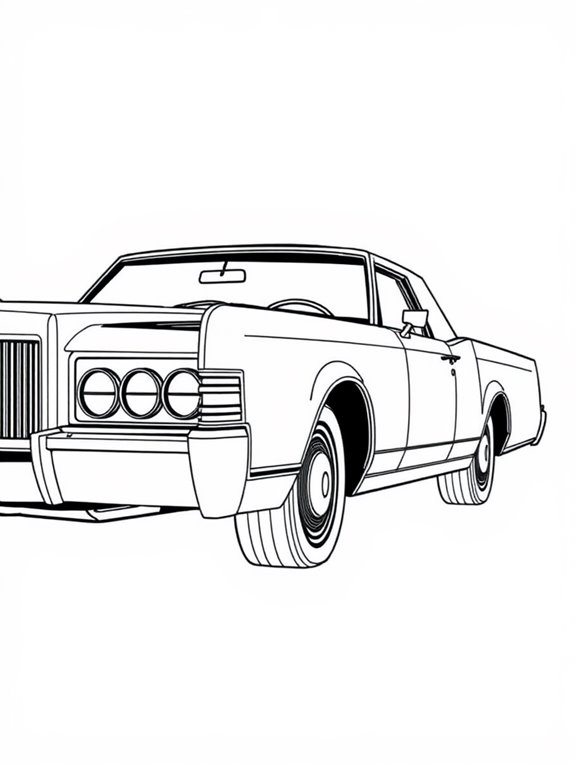 classic lincoln continental outline