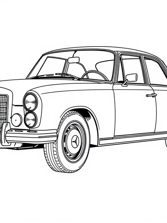 classic mercedes car art