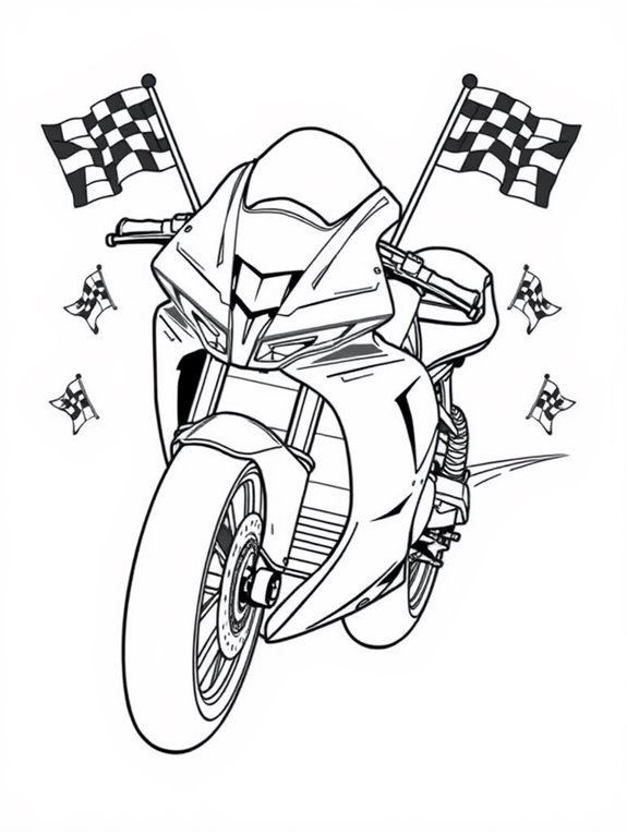 classic motorcycle racing art