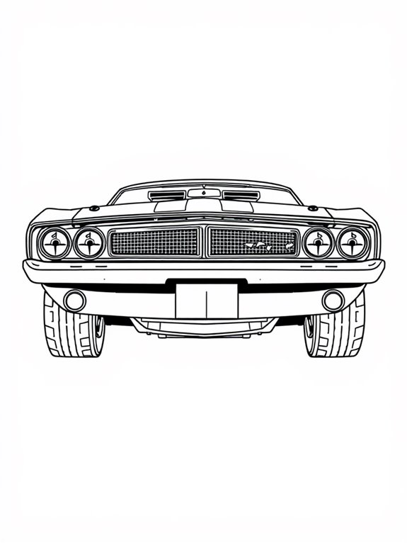 classic muscle car art