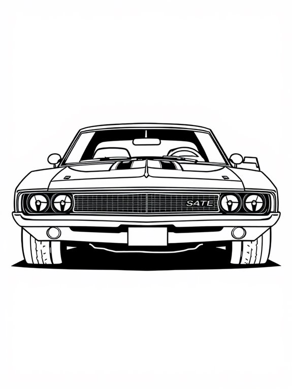 classic muscle car coloring