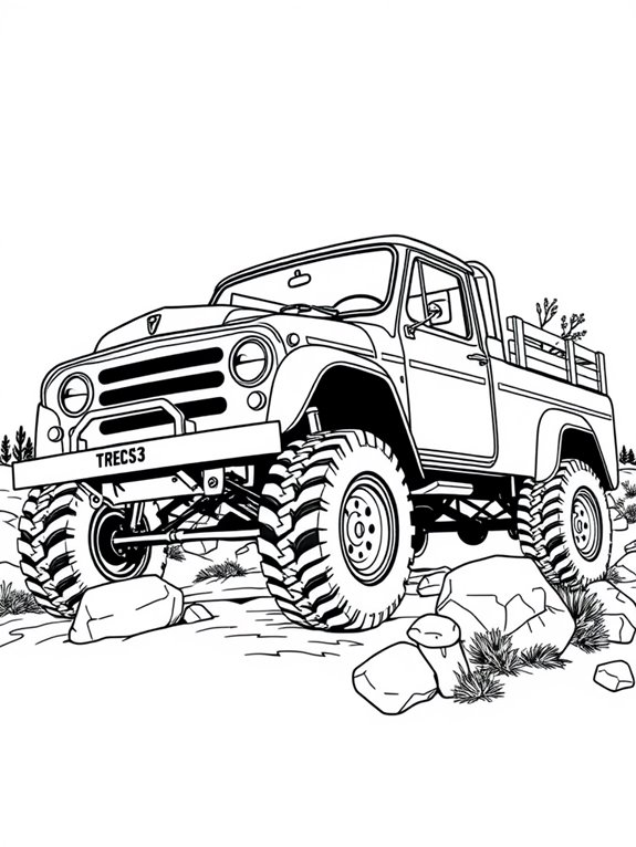 classic off road truck coloring