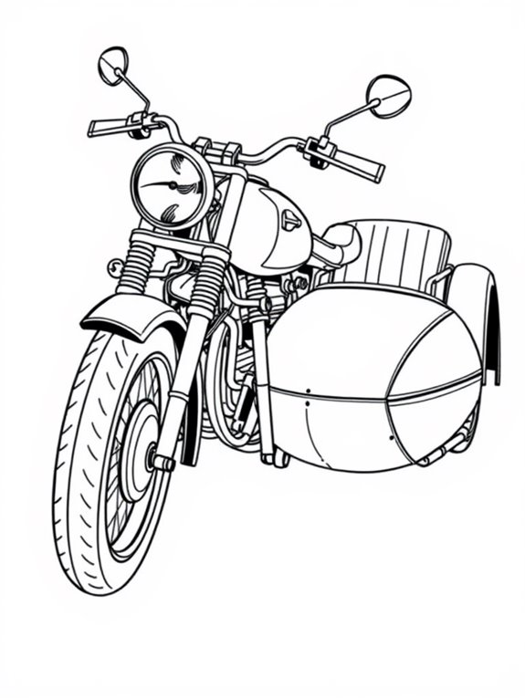 classic sidecar motorcycle design