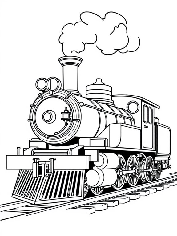 classic steam engine illustration