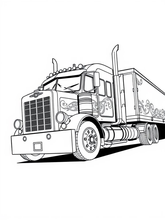 classic truck coloring page