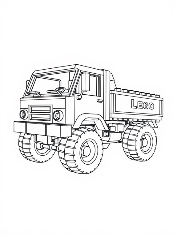 classic truck lego coloring