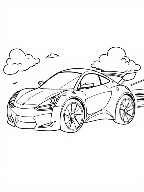 colorful cartoon car design