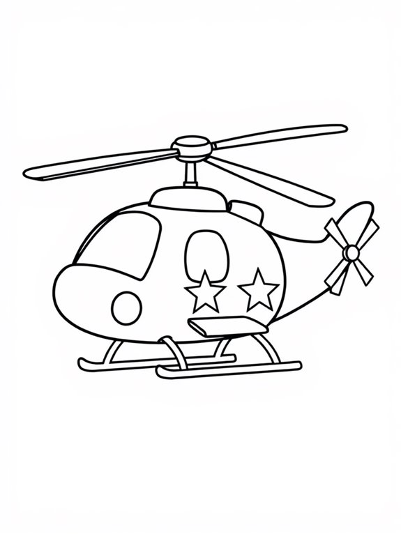 colorful cartoon helicopter illustration