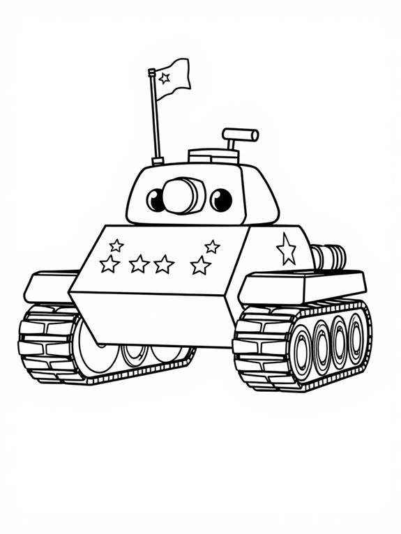 colorful cartoon tank design