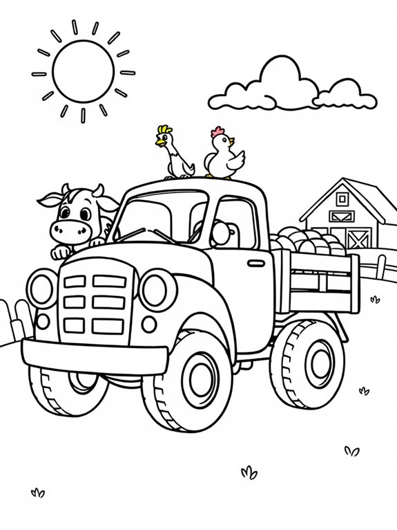 colorful farm truck fun