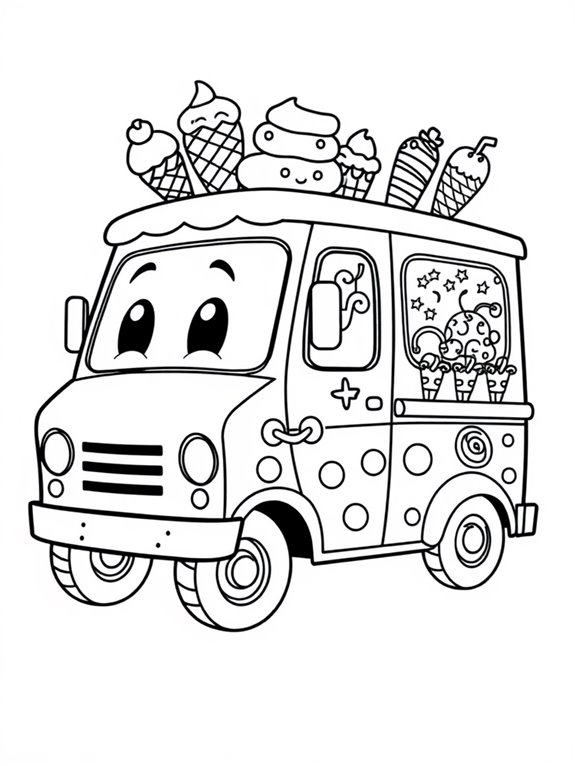 colorful ice cream truck